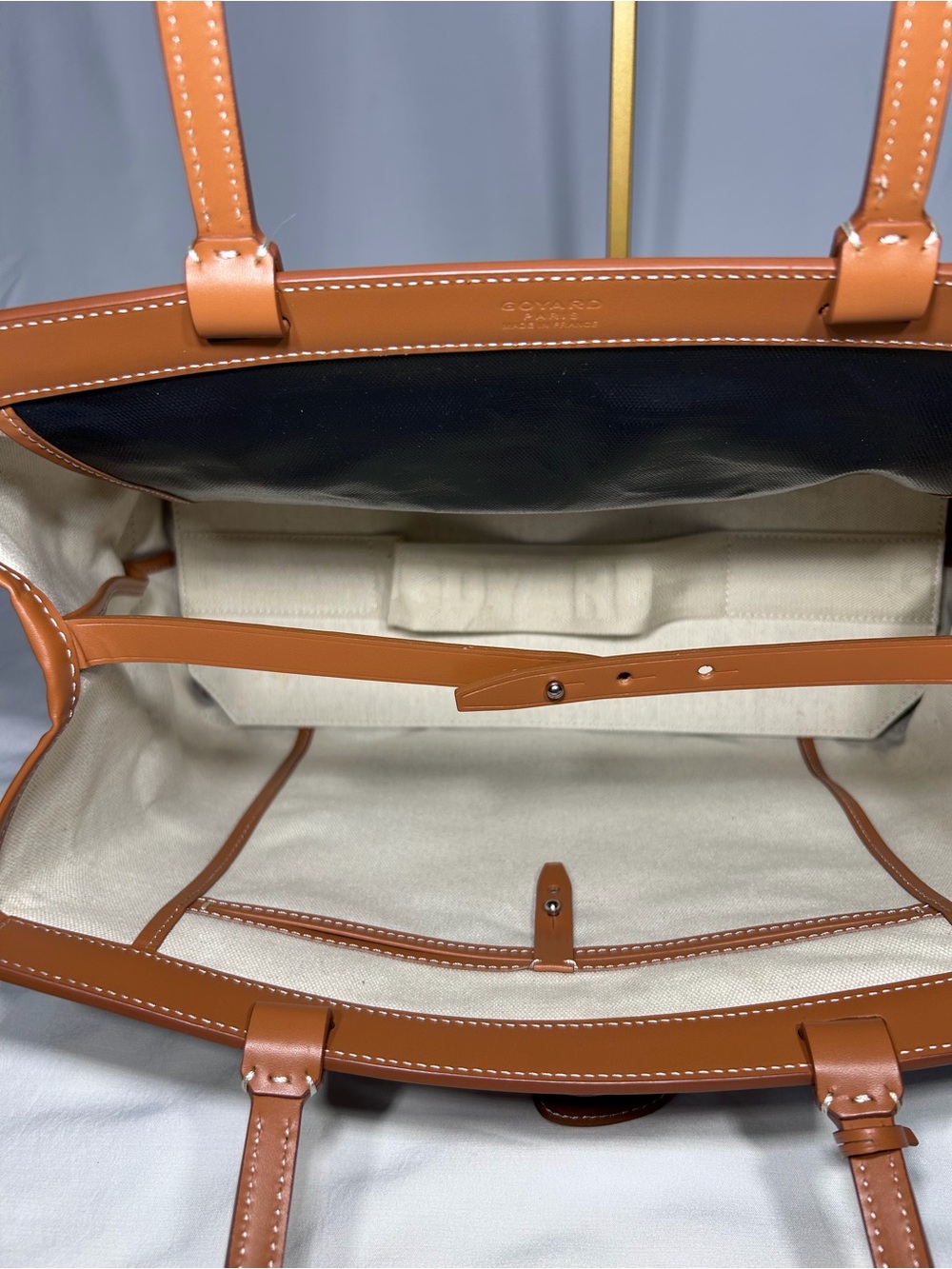 Goyard Black Chevron Printed Coated Canvas Bellechasse PM Tote Bag - Picture 5 of 13